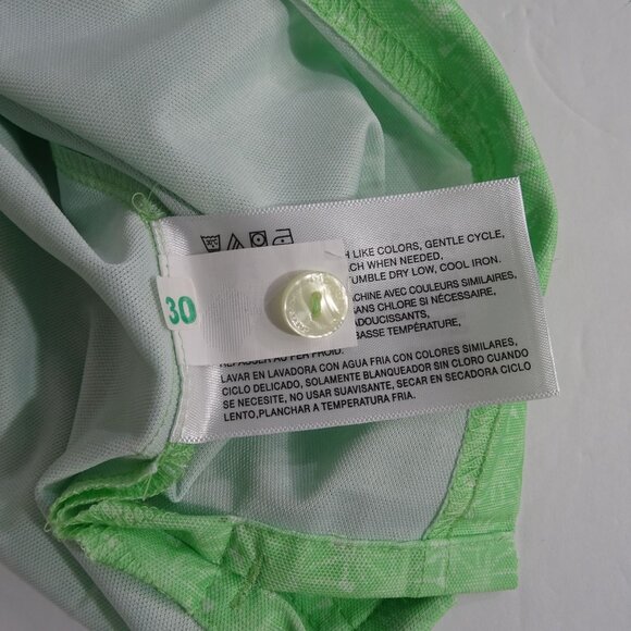 Greg Norman Green Palm Tree Print Golf Polo Shirt Men Size S Play Dry Stretch - Picture 9 of 12